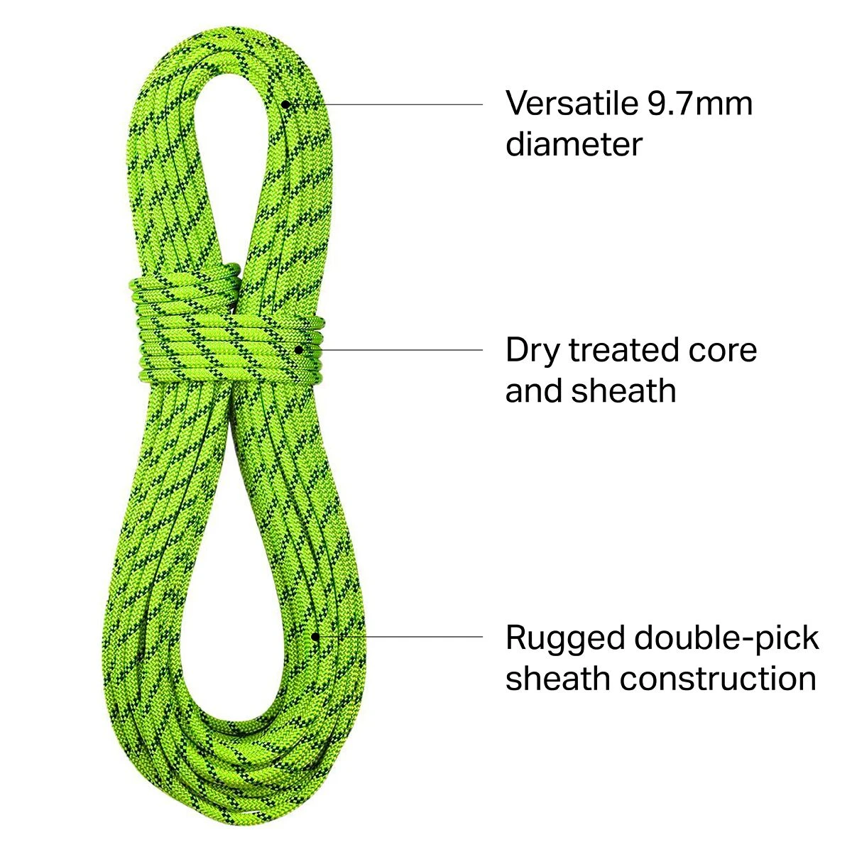 Lightning Pro Double Dry 9.7mm Climbing Rope 10 Lightning Pro Double Dry 9.7mm Climbing Rope - Image 8