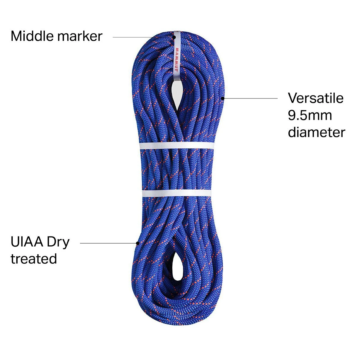 Mammut Crag Dry Rope - 9.5mm 5 Mammut Crag Dry Rope - 9.5mm - Image 3