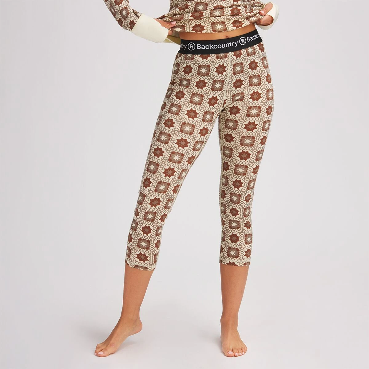 Spruces Mid-Weight Merino 3/4 Printed Bottom - Women's 8 Spruces Mid-Weight Merino 3/4 Printed Bottom - Women's - Image 6