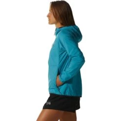 Mountain Hardwear Kor AirShell Wind Hooded Jacket - Women's 16 Mountain Hardwear Kor AirShell Wind Hooded Jacket - Women's -Dakine Store TETBLU D4